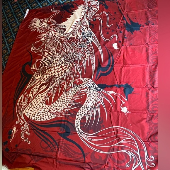 NEW Dragon duvet cover size king wine colored. - Picture 7 of 7